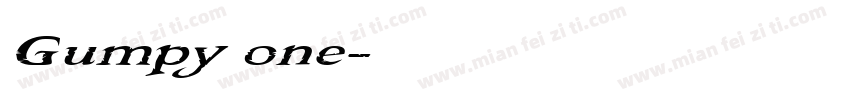 Gumpy one字体转换